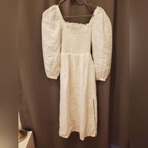 J.crew white linen dress